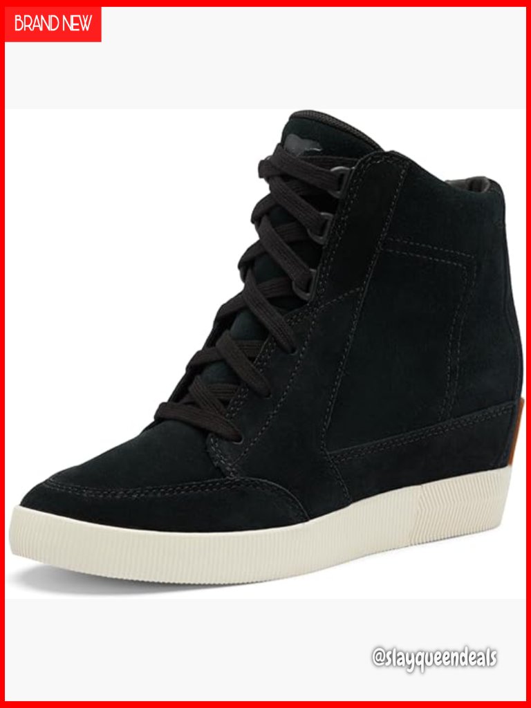 Suede Wedge Ankle Boots With Laces, Rubber Outsole, Winter Shoes